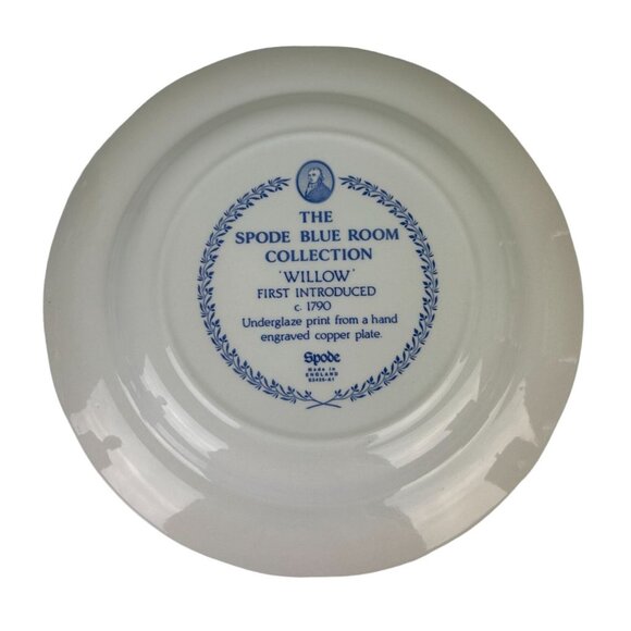 Spode Blue Room Collection Plate WILLOW 10.5" Made in England Oriental Decor - Picture 7 of 11